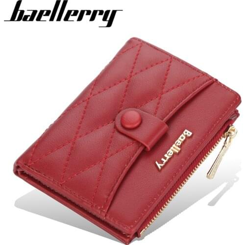 2022 Short Women Wallets Plaid Zipper Top Quality PU Female Wallets Card Holders Fashion Female Purse Wallet For Girls