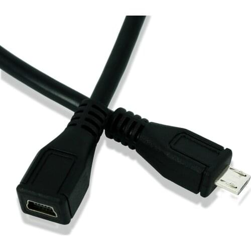 JONSNOW 30cm Micro USB Male to Mini USB Female Universal Cable for Mobile Phones MP3 MP4 Player