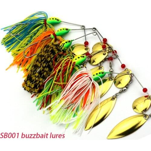 5pcs 16.3G spinner spoon buzzbaits pike lead head buzzbait fishing lures pike peche fishing baits (SB001) pesca fishing tackles