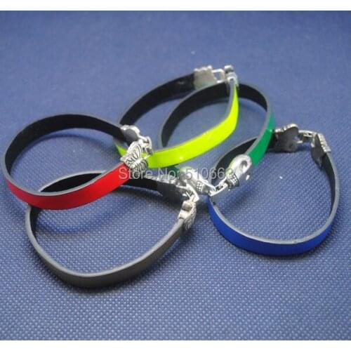 6 Pieces/Lot,New Imitation Leather Bracelet,Charms Jewelry Bracelet,Size: 20x7.50cm, 7cm diameters,Mix colors