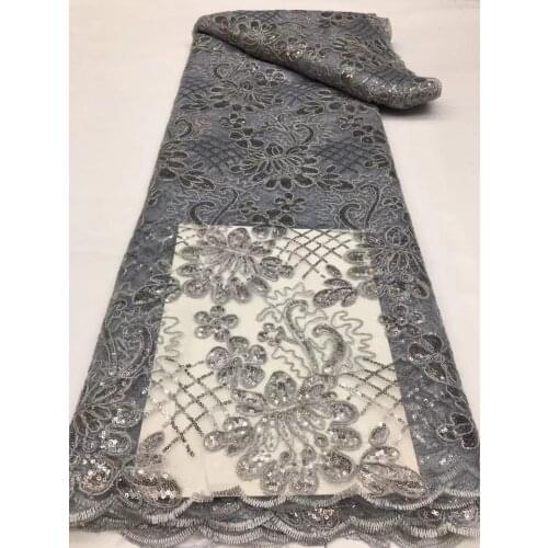 African French Lace Fabric High Quality Nigeria French Net African Lace fabric 2021 grey guipure lace fabric For Women