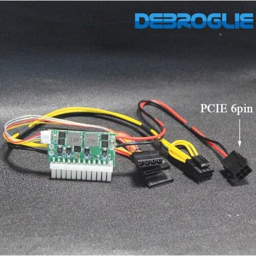 12V 6pin Female High Power input DC-ATX 300W PSU Pico ATX Switch Mining PSU 24pin MINI ITX DC ATX PC Power Supply DEBROGLIE