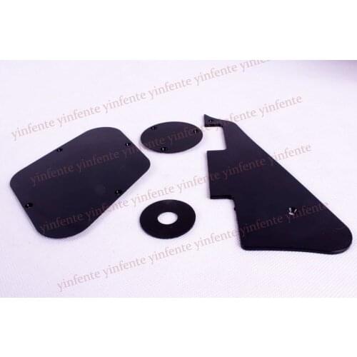 Black Scratchplate Cavity Switch Covers For LP Guitar Wrenche & Pickguard #D26T