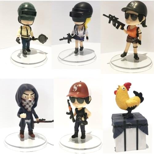 PUBG Figure Action pvc toys Player Unknowns Battle Grounds Model Doll PVC 9cm Game Figurin cake ornament