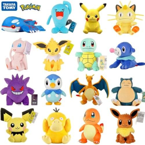 10-20cm Pokemon Pikachu Espeon Jolteon Umbreon Vaporeon Leafeon Glaceon Sylveon Flareon Anime Figure Plush Dolls Toy Kids Gift