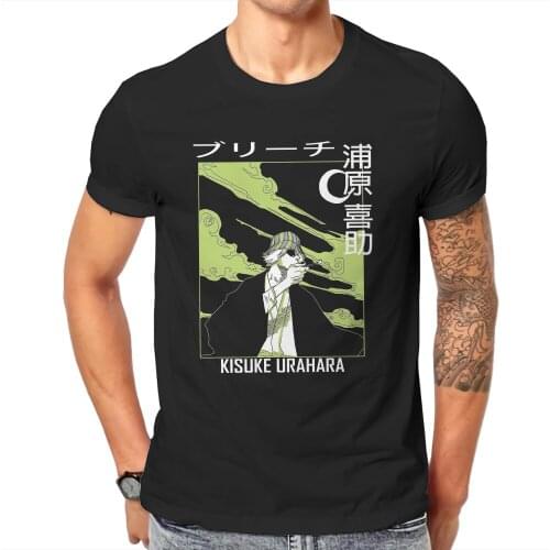BLEACH Manga Kisuke Urahara TShirt Men Gothic Oversized Casual Crewneck Cotton T Shirt 2020