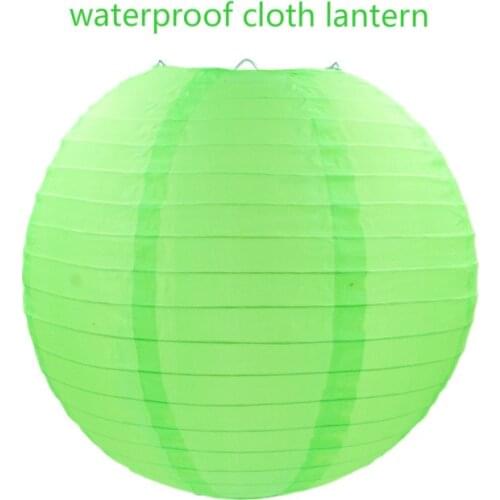 Hot sale 1pc green waterproof cloth lantern Outdoor Festival Supplies For Wedding Party decor DIY lampion green hanging lantern