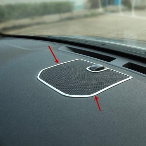 Chrome ABS Dashboard Stereo Speaker Decorative Frame Cover Trim For Land Rover Discovery Sport 2015-16 Audio Speaker Decals