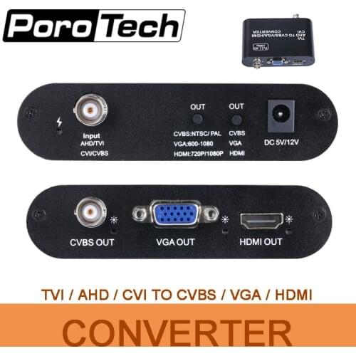 AHD1509 TVI AHD CVI to CVBS VGA HDMI video converter high-definition profession long distance without delay anti-interference