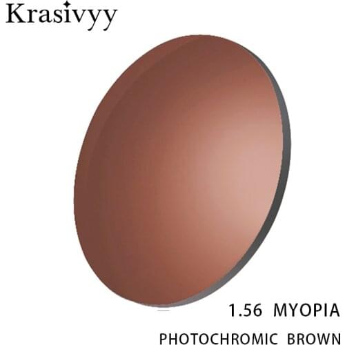 Krasivyy 1.56 1.61 Photochromic Prescription CR-39 Resin Aspheric Glasses Lenses Optical Myopia Sunglasses Lens