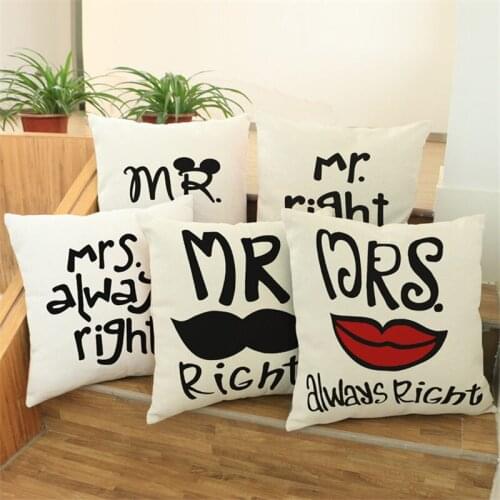 Creative beard red lips couple combination Cushion Cover for safe Pillow Case Home Decorative Throw Pillow Cover Car BZ-170