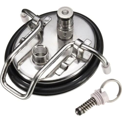 Stainless Steel Ball Lock Beer Keg Lid Corny Keg Lid Homebrew Wine Barrel Cover Beer Keg Cap Replacement Accessories