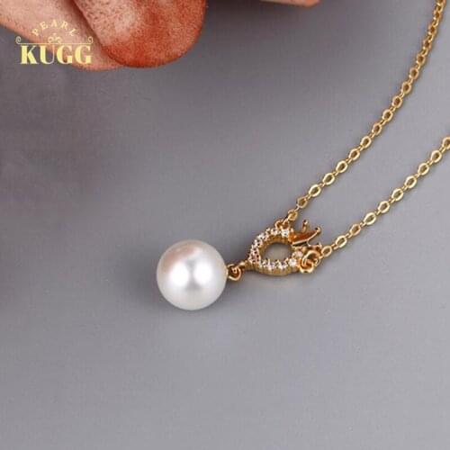 KUGG PEARL 14K Gold Filled Women Baroque Pearl Torques Natural Freshwater White Pearl Necklace Fine Handmade Jewelry Customized