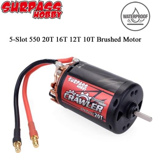 Waterproof 5-Slot 550 20T 16T 12T 10T Brushed motor for tamiya Kyosho TRAXXAS WLtoys 1/10 RC Car Monster Truck rc car parts