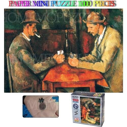 The Card Palyer Mini Paper Puzzle Art Painting Pattern 1000 Pieces Mini Jigsaw Puzzles for Adults Kids DIY Assemble Toys Games