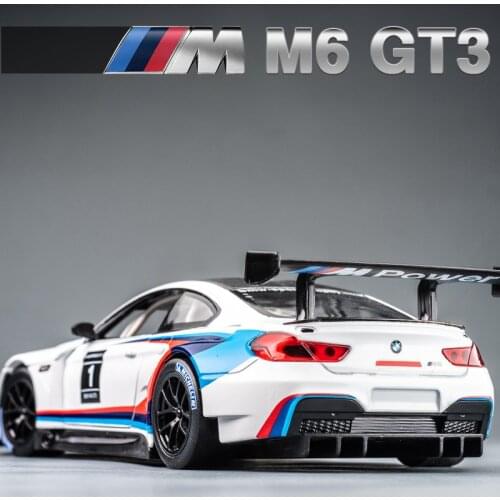 Simulation BMW M6 Racing Zinc Alloy Car Model 1:24 Boys Car Model Ornaments Childrens Toy Car Gift Collections Christmas Toys
