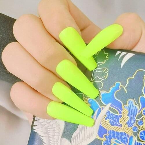 20Pcs Detachable Press On Nails French False Nails Ballerina Wearable Fake Nails Full Cover Long Coffin DIY Manicure Tool