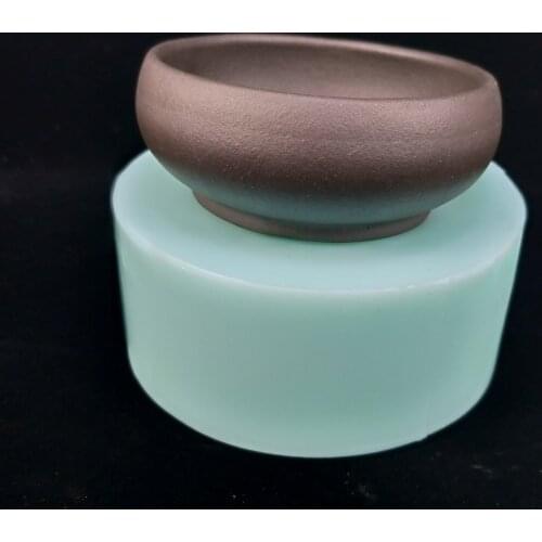 New oval silicone flower pot mold 3D manual cement mold silicone concrete mold pot geometric mold