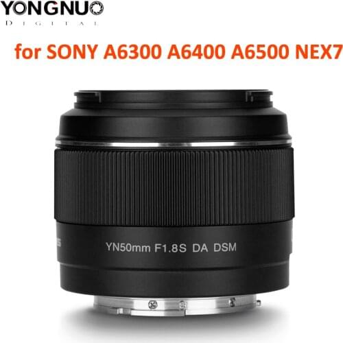Yongnuo YN50mm F1.8 S DA DSM Lens APS-C Auto Focus Lens For SONY A6000 A6300 A6400 A6500 NEX7 Mirrorless Camera