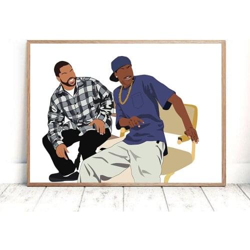 Classic Friday Movie Poster 90s Black Art Hip Hop Singer Star Art Painting Canvas Poster Picture