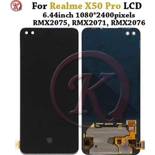 Tested LCD For Realme X50 Pro LCD Display ScreenTouch Panel Digitizer Replacement Part For RMX2075 RMX2071 RMX2076 Pantalla