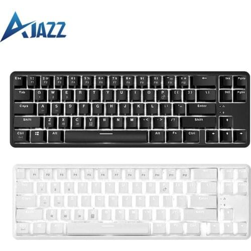 Mini Wired Wireless Bluetooth Mechanical Keyboard Ajazz K680T 68 Keys Keyboard Anti-ghosting LED Backlight Dual Modes Keyboards