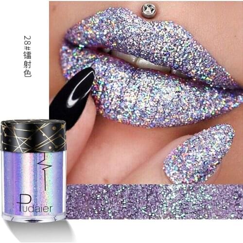 Pudaier Sexy Matte Lipstick Metallic Lip Gloss Diamond Waterproof Liquid Lipgloss Lip Makeup LIPSTICK Long Lasting