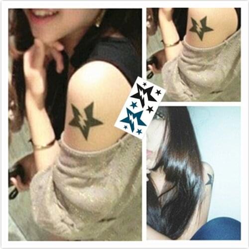 SHNAPIGN Broken Star Flash Tattoo Hand Sticker 10.5*6cm Small Waterproof Henna Beauty Temporary Body Sticker Art FREE SHIPPING