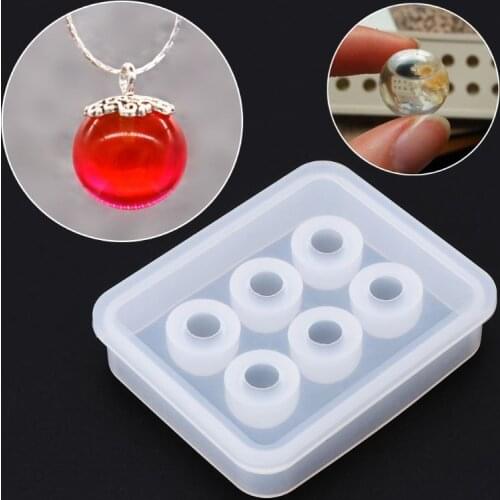 Silicone Silicone Mold 12mm Ball 3D DIY Jewelry Necklace Pendant Making Tools Epoxy Resin Crafts Cake Fondant Decoration Molds