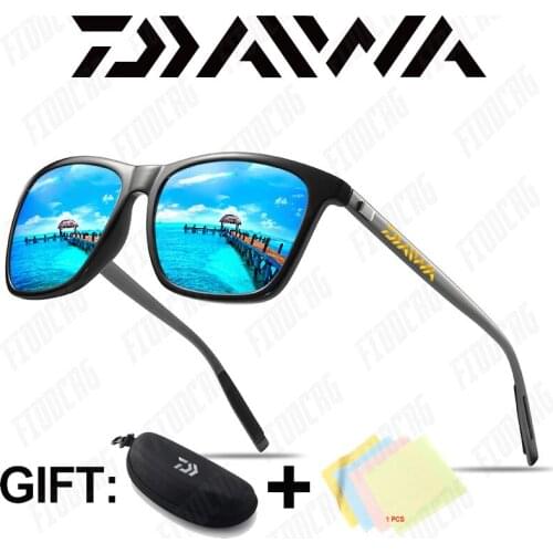 2021 DAIWA New Fashion Glass Sunglasses Man Driving Fishing Sunglasses Ladies Retro Glasses UV400 Oculos De Sol Feminino