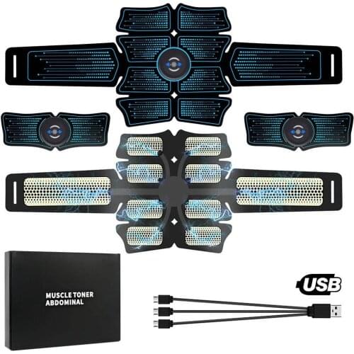 Abdominal Muscle Stimulator ABS Home Gym EMS Vibration Fitness Massager Electroestimulador Muscular Trainer Toner Toning Belt