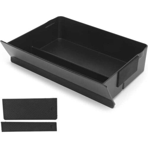 Central Control Storage Box Central Console Tray Deep with Silicone Mats for Automotive Interior Parts