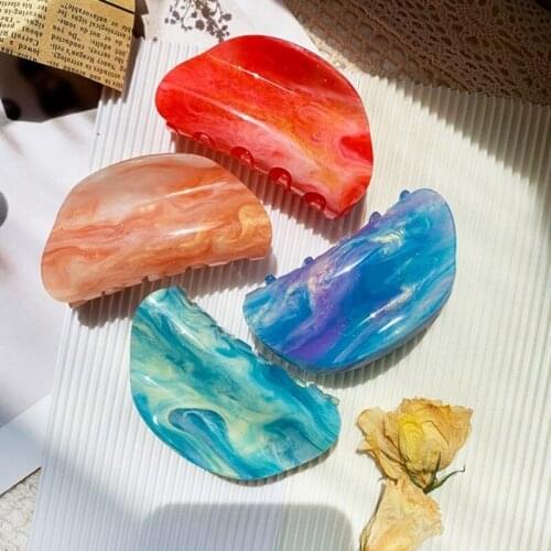 Elegant retro texture hair catch plate hair back head hairpin headdress Korea wild large acetate temperament catch clip