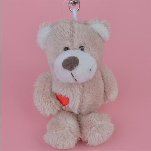 1 Pcs Dark Color Bear Small Plush Pendant Toy, Kids Doll Keychain / Keyholder Gift Free Shipping