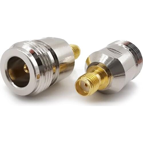 2Pcs SMA Female Jack to N Type Female Jack RF Coaxial Coax Adapter Connector for Antennas Radios Wi-Fi Coaxial Cable LMR CCTV