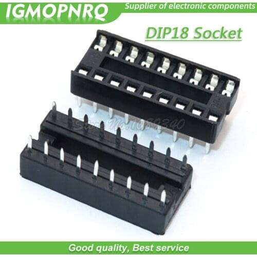 26pcs/lot 18 Pin DIP SIP IC Sockets Adaptor Solder Type New Original Free Shipping