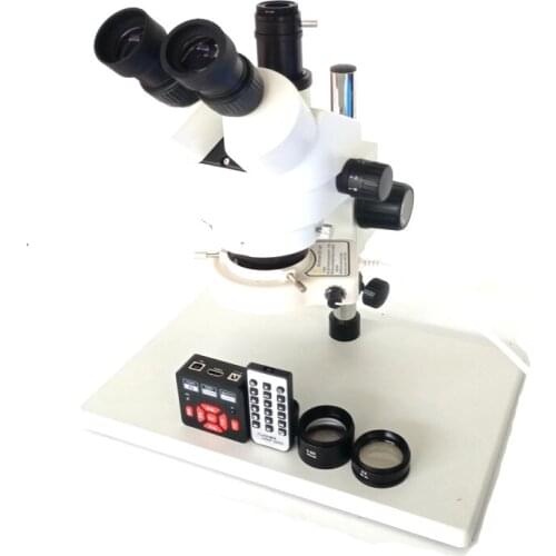 3.5X 7X 45X 90X Trinocular stereo microscope 1080P 60FP 21MP HDMI USB Industrial Video Microscope Camera PCB IC Repair Tool