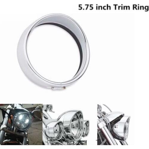 5 3/4 5.75Inch Visor Style Headlight Trim Ring for Sportster 2008-later FLSTSB and FXS 2004-later XL883, XL883L, XL883N