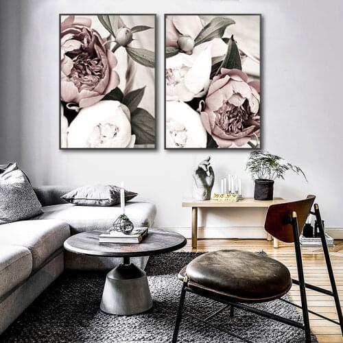 5D Diy diamond Painting Scandinavian Pink White Flower Leaf Plant Full Square/Round Diamond Cross Stitch Embroidery Mosaic H