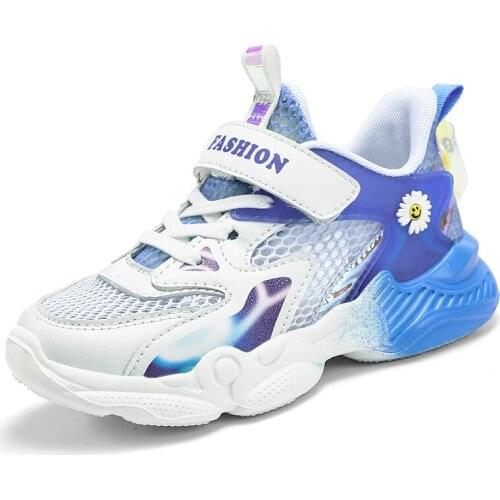 Sport Children Casual Shoes For Kids Sneakers Boys Shoes Girls Sneakers Breathable Mesh Hook&Loop Running Footwear Fashion 2021