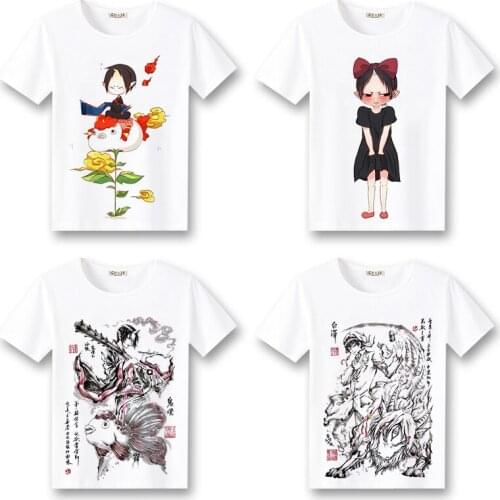 Hoozuki no Reitetsu Cosplay T Shirt Cartoon HOZUKI Hakutaku Print Summer T-Shirt Anime Casual tshirt Harajuku Top Tee Costume
