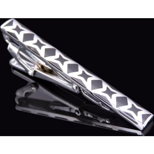 Mens business shirt classic tie clip new fashion brand business casual tie clip luxury black tie clip