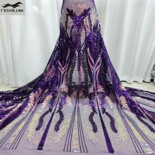 Madison Nigerian Sequins Tulle Lace 2021 High Quality African French Nigerian Sequence Tulle Mesh Wedding Fabric For Dress