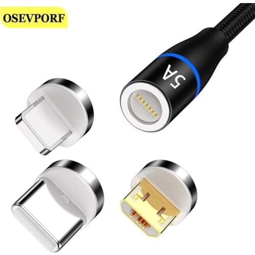 5A Magnetic Cable Micro usb Type C Super Fast Charging Microusb Type-C Magnet Charger usb c For iPhone Samsung Huawei USB Cables