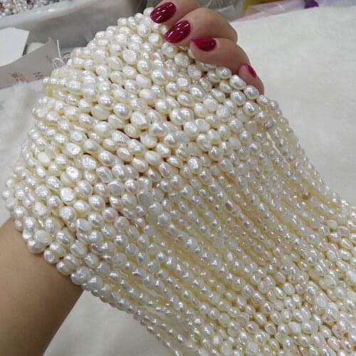 Natural Freshwater Pearl Beads High Quality 38cm Punch Loose Beads for DIY Women Necklace Bracelet Jewelry Making