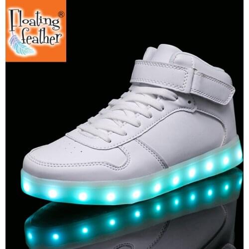 2020 New Children Shoes With Light Boys&Girls Casual LED Shoes For Kids USB Charging LED Light Up 7 Colors Kids Shoes