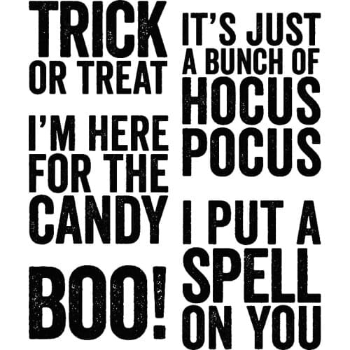 2021 New Halloween Retro English Word Pattern Clear Stamps For Making Paper Greeting Card and Scrapbooking No Metal Cutting Dies