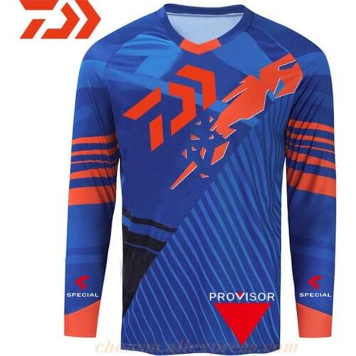 New DAIWA Fishing Clothing Summer Men Long Sleeve Outdoor Hiking Cycling Fishing Shirt Quick Dry Breathable Fishing Clothes