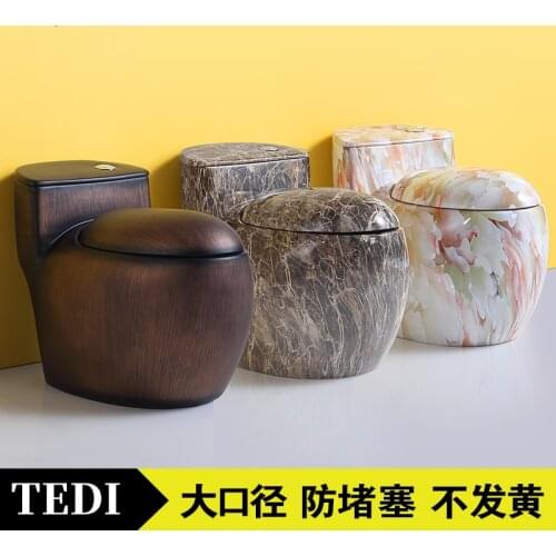 New wooden toilet stone toilet ceramic creative personality color egg toilet water-saving momentum