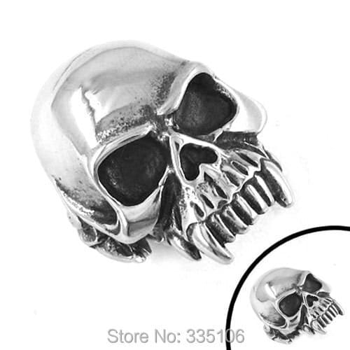 New Design Skull Biker Ring Stainless Steel Jewelry Classic Cool Tribal Motor Biker Men Ring Wholesale SWR0173A